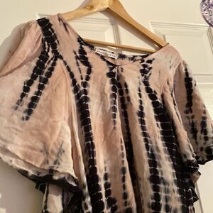 Young Fabulous & Broke pink and black tie dyed top. Large